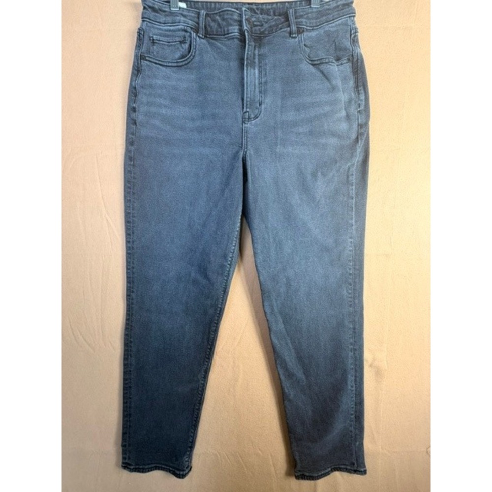 American Eagle Women's Size 14 Long Gray Black Stretch Skinny Jeans